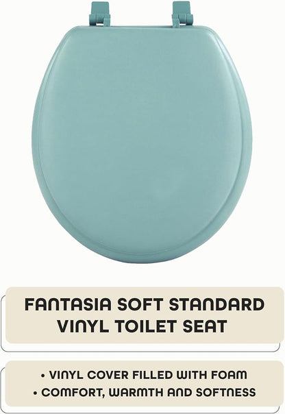 Soft Standard Vinyl Toilet Seat, Light Green, 17 in | Toilet-Seat Construction: Contoured Seat Profile and Durable Finish Create a Polished Fixture Update.