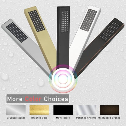 Hand Shower Wand Handheld Shower Spray High Pressure Single Function Luxury Hand Showerhead Matte Black
