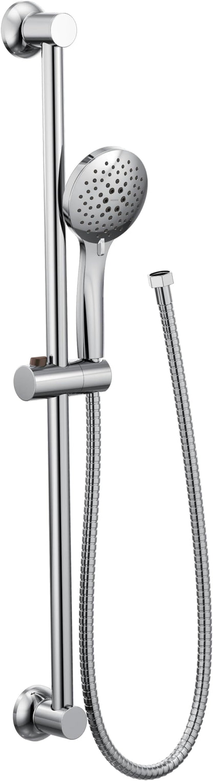 Moen Chrome Eco-Performance 5-Function Handheld Removable Shower Head, Adjustable 30-Inch Slide Bar and 69-Inch Long Hose, 3558EP