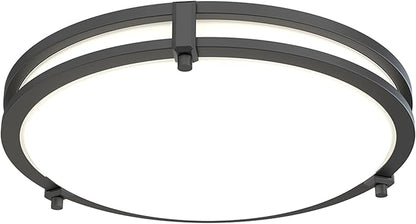 Juno Saturn Flush Mount Ceiling Light with Switchable Color Temperature (2700K-5000K), 13-Inch, Matte Black