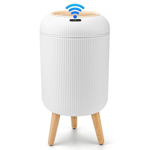 Pukomc Smart Sensor Wastebasket, Convenient and Hygienic Easy to Use | Technology Sensor Waterproof Wastebasket Plastic Trash Can for Kitchen, Bathroom, Bedroom, Living Room, Office and Outdoor