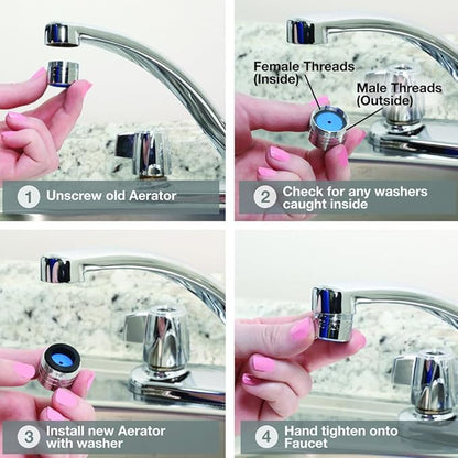 Danco 10476 1.5 GPM Dual Thread Water-Saving Aerator, Chrome