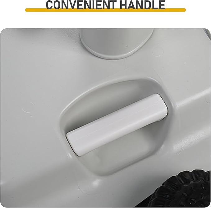5 Gal Camping RV Potty, Portable Toilet and Sink Combo, White