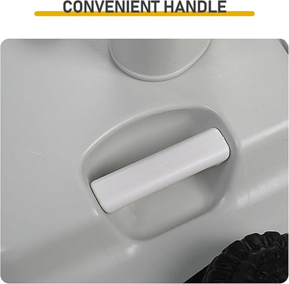 5 Gal Camping RV Potty, Portable Toilet and Sink Combo, White