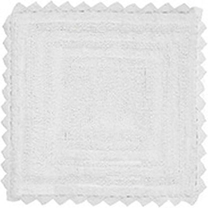 Better Trends Lilly Crochet 21x34 Reversible Bath Rugs and Bath mats for Bathroom, Luxurious 100% Cotton Bath Rug & Water Absorbent Bathroom Mat - White Bath Matt