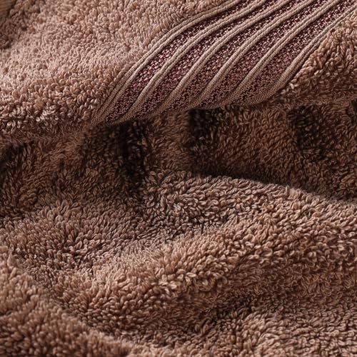 Superior Egyptian Cotton 8-Piece Towel Set, Assorted Towels for Home Bathroom, Guest Bath Decor Essentials, Includes 2 Bath, 4 Hand, 2 Face Towels/Washcloths, Quick Dry, Absorbent, Mocha