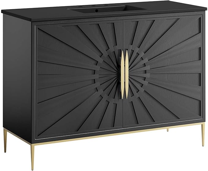 Modway Awaken Bathroom Vanity Cabinet, 48", Black Black