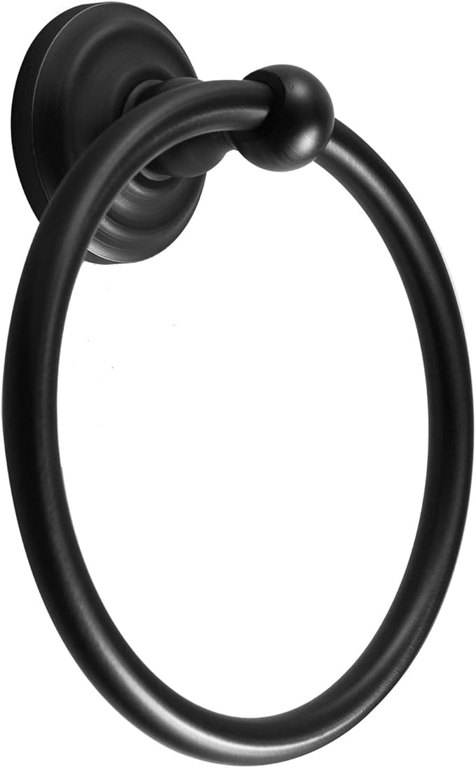 SENTO ROBIKI Black Bathroom Accessories Set, Bath Hardware, Includes Robe Hook, Toilet Paper Holder, Towel Ring, 18” & 24” Towel Bar, Duty Metal Bath Hardware Set Wall Mounted (4-Piece, Matte Black)