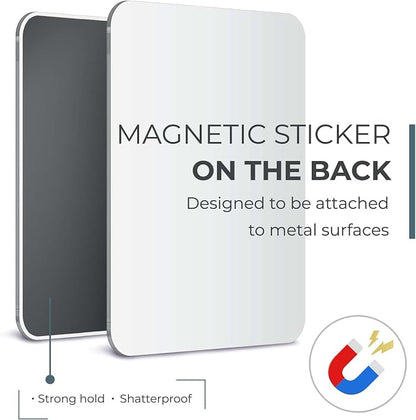 Mavoro 7x9 Magnetic Locker Mirror, Acrylic, Glassless Safety, Frameless (1)