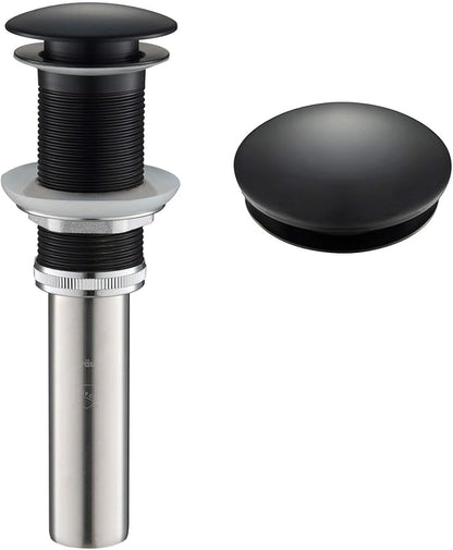 KRAUS Pop-Up Drain in Matte Black, PU-10MB