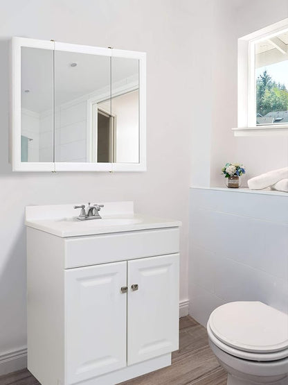 Design House Wyndham Bath Vanity Without Top, 2 Cabinet Doors, for 25-in. x 19-in. Vanity Top, Flush to Floor, Easy Assembly, for Bathroom, White, 18.0 in. L x 24.0 in. W x 31.5 in. H, 597120