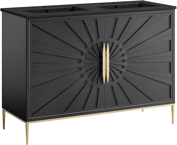 Modway Awaken Bathroom Vanity Cabinet, 48", Black Black