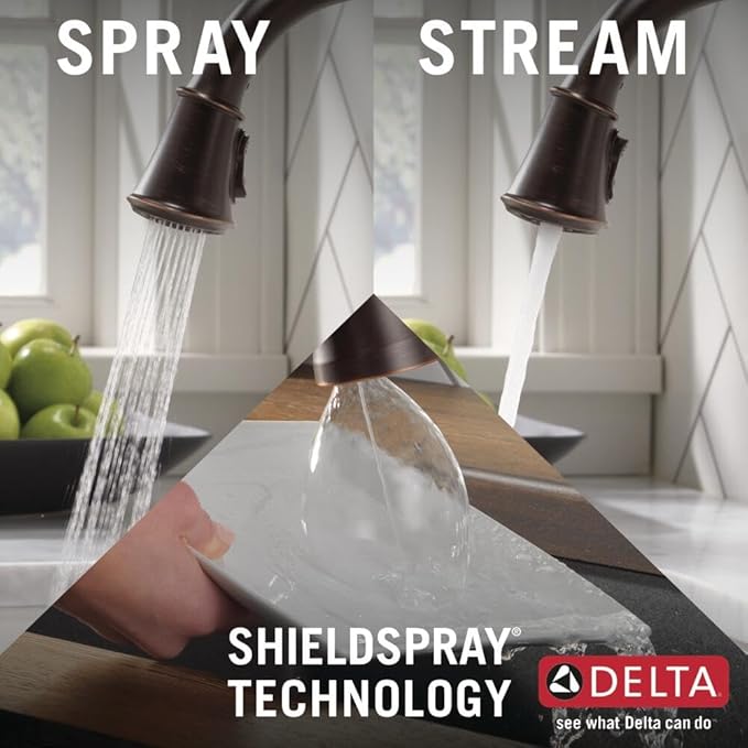 DELTA FAUCET Cassidy VoiceIQ Single-Handle Touch Kitchen Sink Faucet with Pull Down Sprayer, Alexa and Google Assistant Voice Activated, Smart Home, Lumicoat Polished Nickel