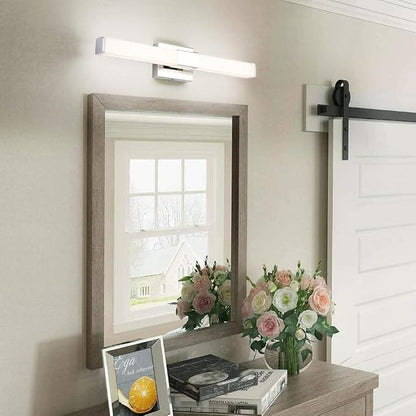 LED Bathroom Vanity Light 24 inch, 12W Modern Makeup Mirror Light Lamps, Indoor Wall Light 4000K, for Bathroom, Powder Room, Mirror Cabinets, Bedroom and Living Room. Chrome Finish.