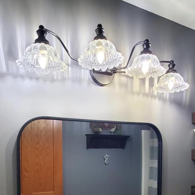 4 Light Bathroom Vanity Lighting Fixtures Black Vanity Light Fixture Vanity Lights for Bathroom