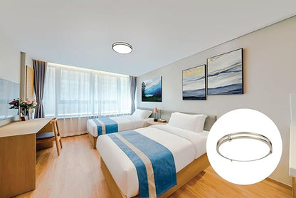 Juno Saturn Flush Mount Ceiling Light with Switchable Color Temperature (2700K-5000K), 13-Inch, Brushed Nickel