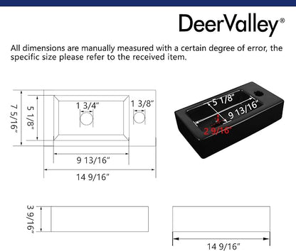 DeerValley Small Bathroom Sink, 15"x7" Mini Rectangle Wall Mount Vessel Sink for Bathroom Powder Room Cloakroom, Floating Space Saving Design, Easy to Clean Matte Black Ceramic Wash Basin (Right Hand)