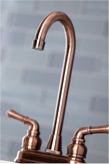 Kingston Brass KB494 Magellan 4-Inch Bar Faucet, 4-3/4-Inch, Polished Chrome/Polished Brass