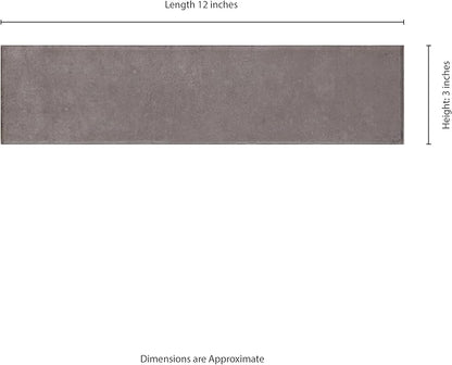 M S International Renzo Storm Glossy Ceramic Subway Tile for Bathroom, Kitchen Backsplash, Accent Wall, and Shower - Sample