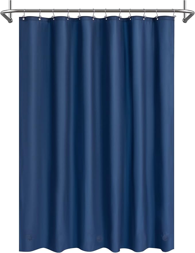 Mrs Awesome Navy Blue Shower Curtain Liner with 3 Magnets, 72x72 | 12 Rustproof Grommets,Premium Plastic Shower Curtain for Bathroom Lightweight & Waterproof,72W x 72H