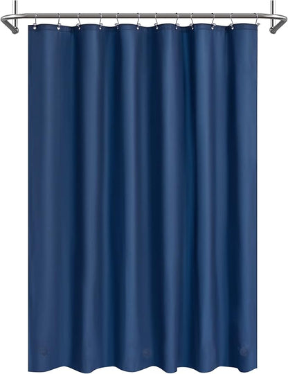 Mrs Awesome Navy Blue Shower Curtain Liner with 3 Magnets, 72x72 | 12 Rustproof Grommets,Premium Plastic Shower Curtain for Bathroom Lightweight & Waterproof,72W x 72H