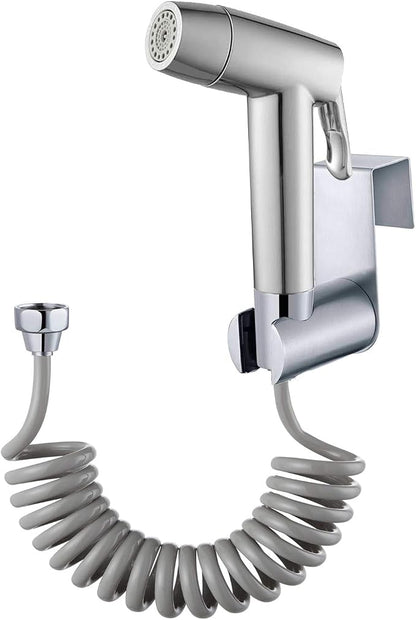 Handheld Bidet Sprayer Toilet Bathroom with Spring Hose Wall BracketSet, Closestool, Squatting Pan, Water Flower, Floor Cleaning Cloth Diaper for Bathroom Hygiene