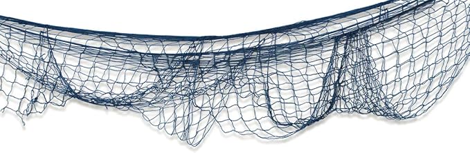 Beistle Set of 12 Fish Nets in Multicolor, Pirate Party Decorations, Nautical Party Wall Decor, Supplies for Birthday, Pirate, Luau Themed Party, 4' x 12'