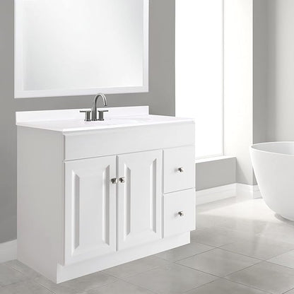 Design House Wyndham 36-Inch Bathroom Vanity Cabinet, Ready to Assemble, White, 597245