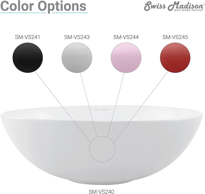Classe 16" Color Ceramic Sink in Grey