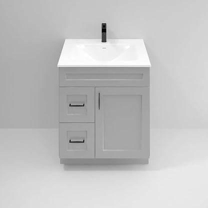 La Royal 30" Sink Base Bathroom Vanity with Drawer Light Grey Shaker Ready-to Assemble Cabinet