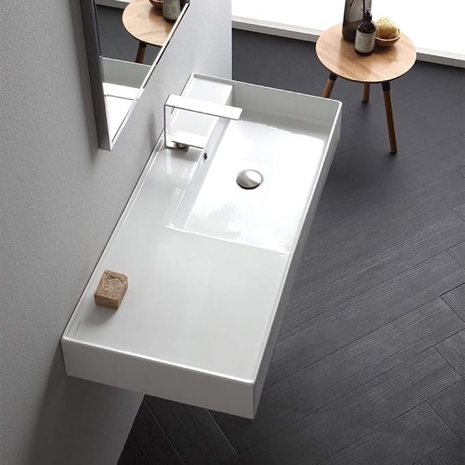 Scarabeo 5120-One Hole Bathroom Sink, One Size, White