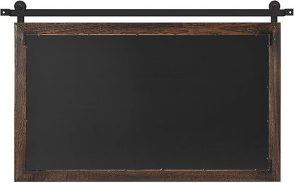 COGOOD Farmhouse Bathroom Mirrors for Over Sink - 26 x 41 Black Brown | Rustic Barn Door Wood Framed Vanity Mirror for Entryway, Living Room, Bedroom, Dresser Wall Decor