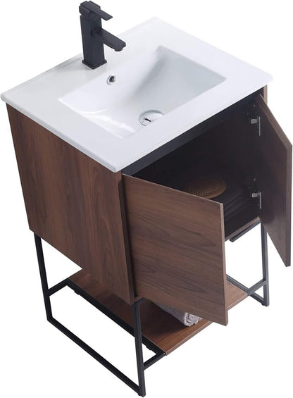 20 Inch Bathroom Vanity with Sink - Modern Knob Free Design, Elegant Space-Saving Solution for Your Bathroom - Durable, Bathroom Vanities for a Contemporary Look - Urbania Collection