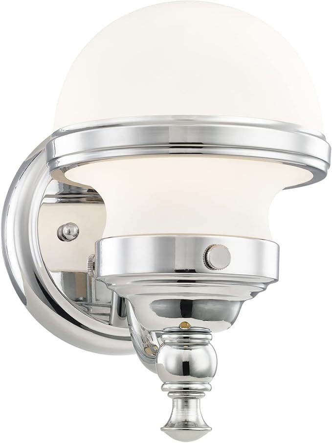 Livex 5711-05 Transitional One Light Bath Vanity from Oldwick Collection Finish, Polished Chrome