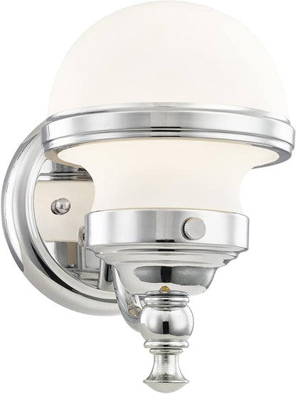 Livex 5711-05 Transitional One Light Bath Vanity from Oldwick Collection Finish, Polished Chrome