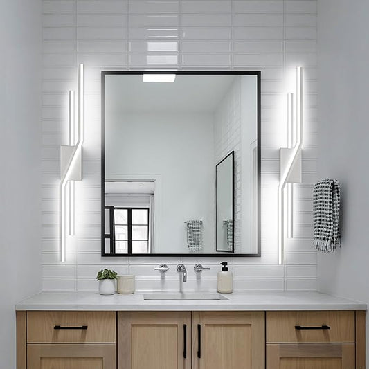 SOLFART 40 Inch Bathroom Light Fixtures Vanity Lights Over Mirror Brushed Nickel LED Light Fixtures Vanity Lights for Bathroom DIM