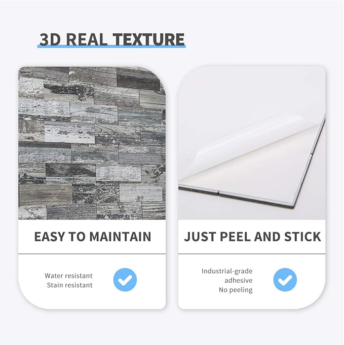Art3d 5-Sheet (Pack of 5) Wall Panel Wood, Green