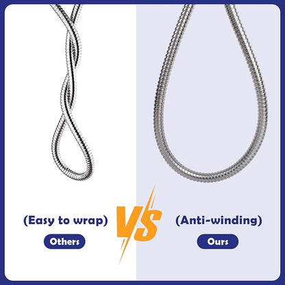 Shower Hose, 79 Inch Extra-Long Stainless Steel Shower Hose with Stainless Steel Insert and Nut,Brushed Nickel Finish