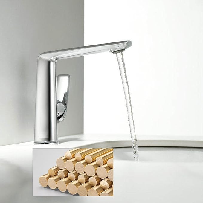 BiaoTeng Bathroom Faucets Single Handle Chrome Single Hole 2 Function Hot and Cold Brass Faucet for Bathroom Sink One Hole