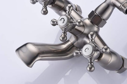 Sumerain Clawfoot Tub Faucet Brushed Nickel, Bathtub Faucet with Shower