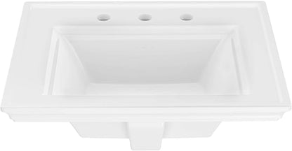 American Standard 1203008.020 Town Square S Countertop Sink, 8-inch Centers, White