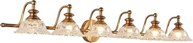 45" Bathroom Light 6 Light Vanity Light Fixtures (Exclude G9 Bulb) Vanity Lights for Bathroom