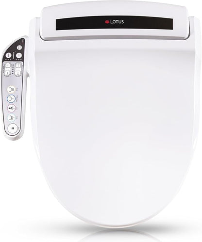 Lotus Bidet Seat ATS-800 Round, Heated Seat, Temperature Controlled Wash, Warm Air Dryer, Easy DIY Installation, Made in Korea
