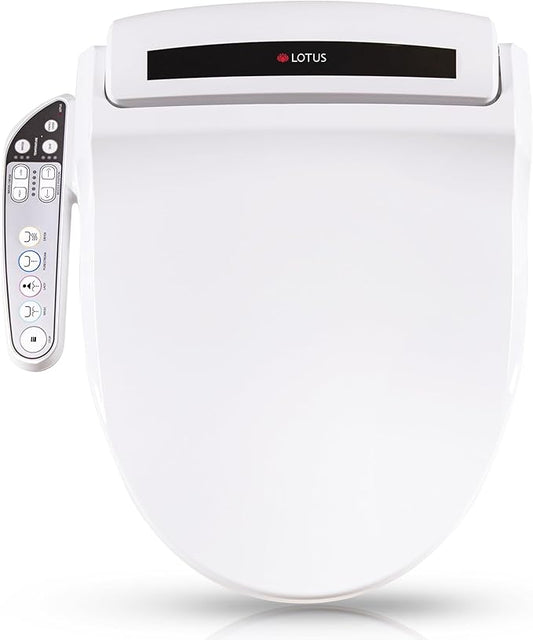 Lotus Bidet Seat ATS-800 Round, Heated Seat, Temperature Controlled Wash, Warm Air Dryer, Easy DIY Installation, Made in Korea