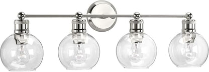 Progress Lighting P300052-104 Hansford Bath & Vanity, 4 Light, Polished Nickel