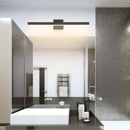 Aipsun 27.6 inch Modern Black Vanity Light LED Bathroom Vanity Light Fixtures Black Wall Light for Bathroom (Warm White)