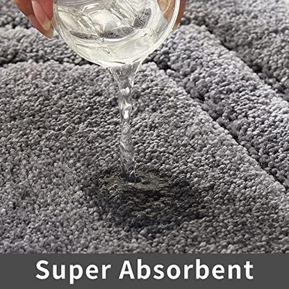 COSY HOMEER Non-Slip Bath Mat Extra Thick Absorbent Plush Washable