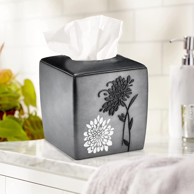 Popular Bath Tissue Box, Erica Collection, Grey