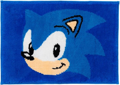 Sega Sonic The Hedgehog Gamer Kids Non Slip Poly Knit Plush Bathroom Mat Rug (Officially Licensed Product) By Franco