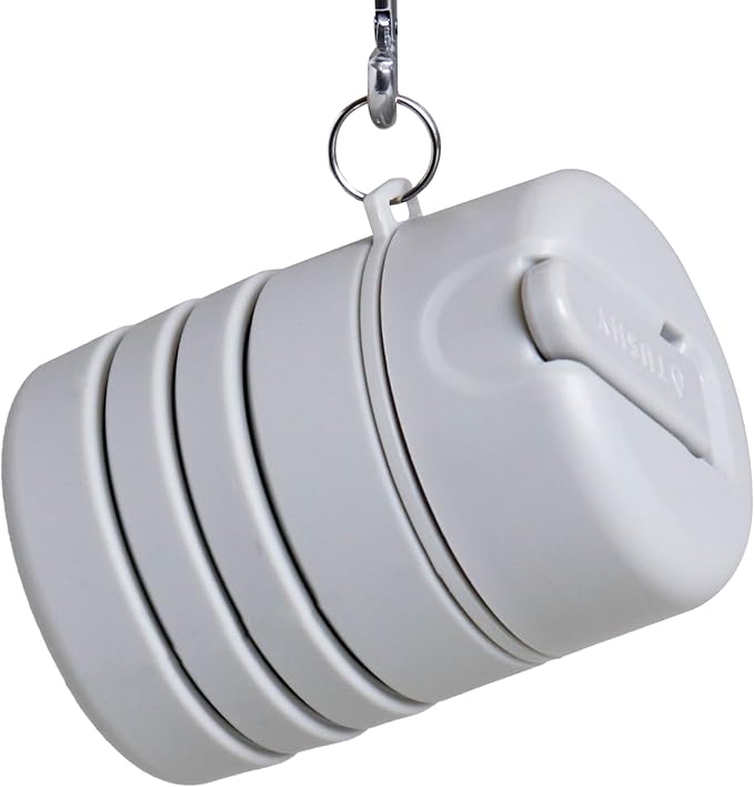 TUSHY Travel Bidet: Collapsible & Expandable for Discreet Portability, Refreshing Clean for Home, Camping, Outdoors & Travel (Helps Hemorrhoid Relief, Peri Bottle for Postpartum Care) (Pebble)